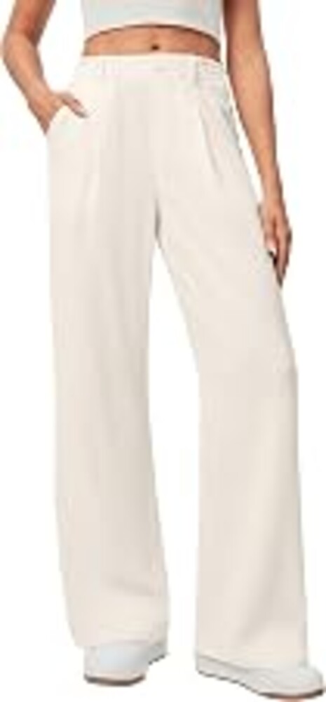 Ewedoos Wide Leg Dress Work Pants for Women Business Casual Office Outfits | Stretchy Pull on Slacks Trousers, Wrinkle-Resistant, 2 Side Pockets, Comfy for All-Day Wear, Business Casual, Travel,Teacher
