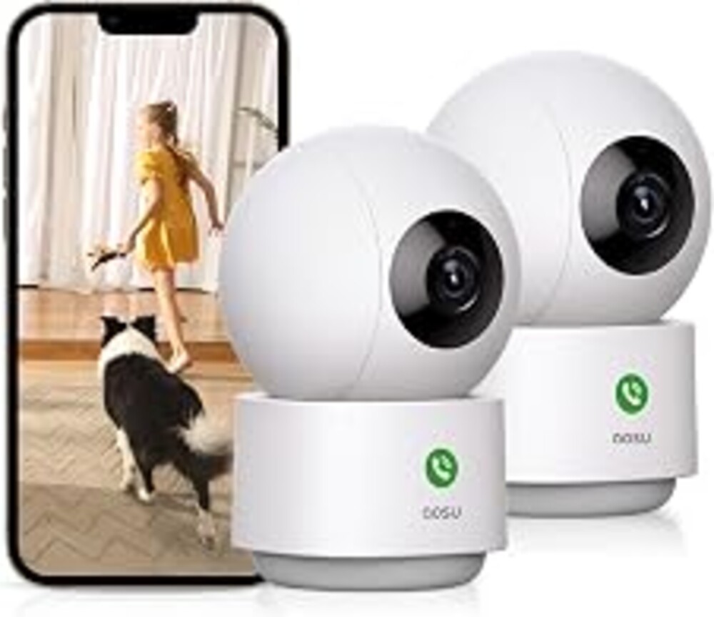 aosu 2K Indoor Camera,Baby Monitor for Home Security with 2.4GHz WiFi only | 360° Home View,One-Touch Calls,Smart Motion Tracking,IR Night Vision & 24/7 Recording,Compatible with Alexa/Google