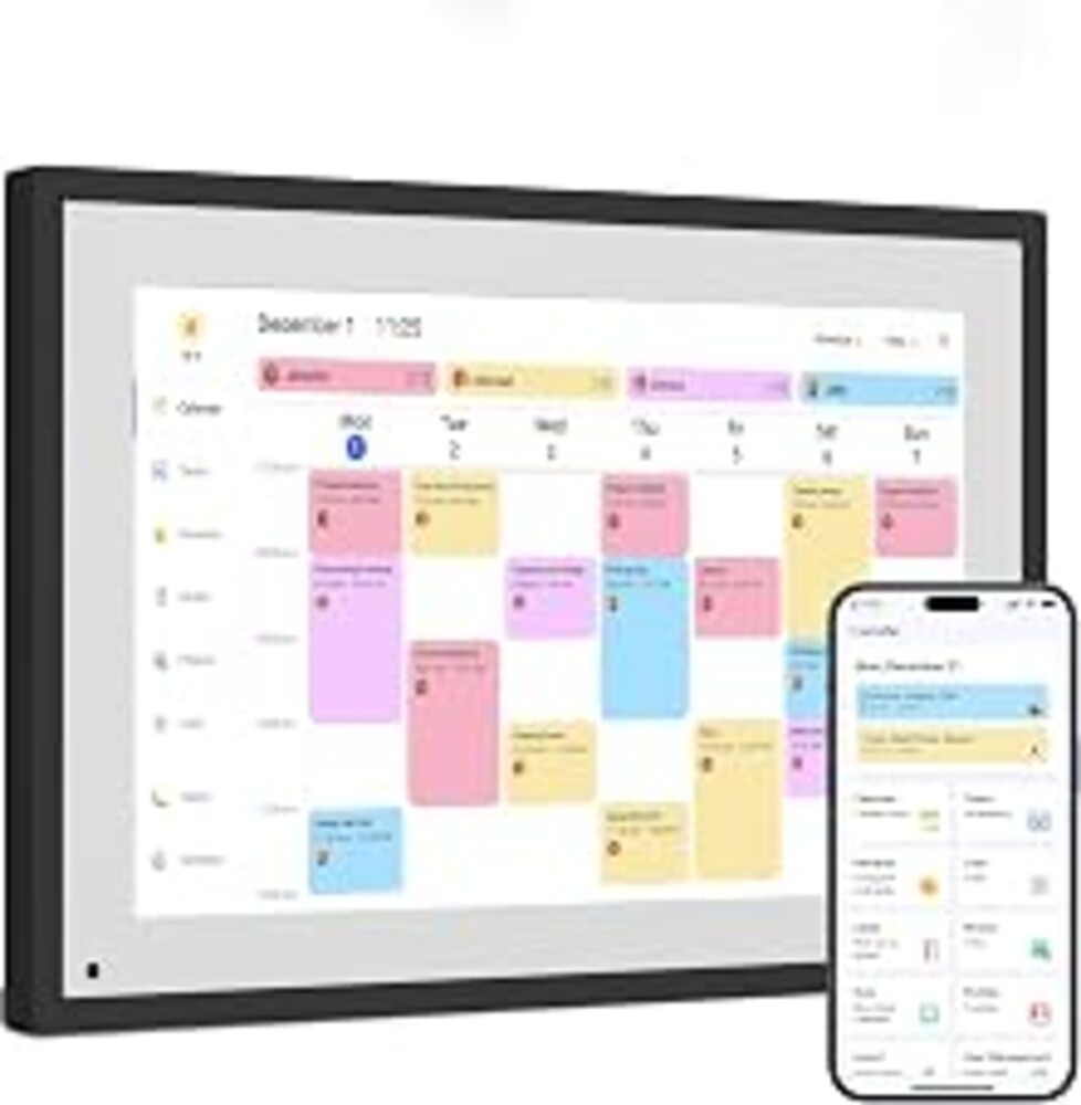Dragon Touch 10.1 inch Digital Calendar Chore Chart Digital Picture Frame | Smart Family Planner, Smart Family Planner, Desk Digital Calendar Best Gifts for Christmas, Wedding, Mom