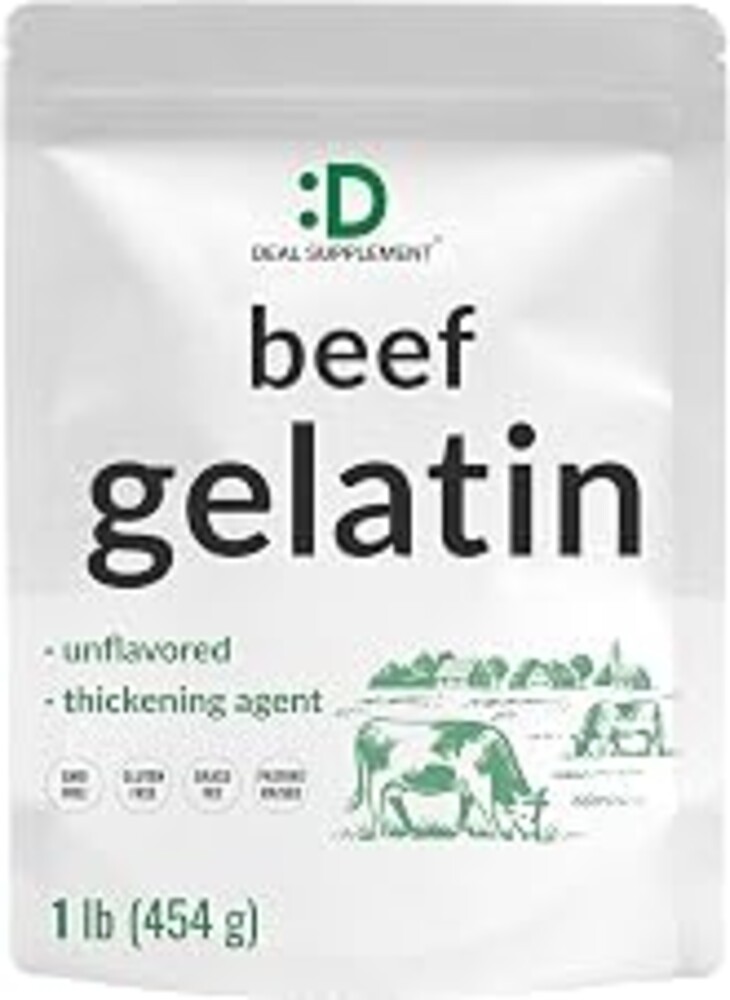 Unflavored Beef Gelatin Powder, 1lb – Grass Fed & Pasture Raised Bovine – Natural Thickener & Stabilizer for Cooking & Baking – High Collagen Protein Source – Non-GMO, Keto Friendly