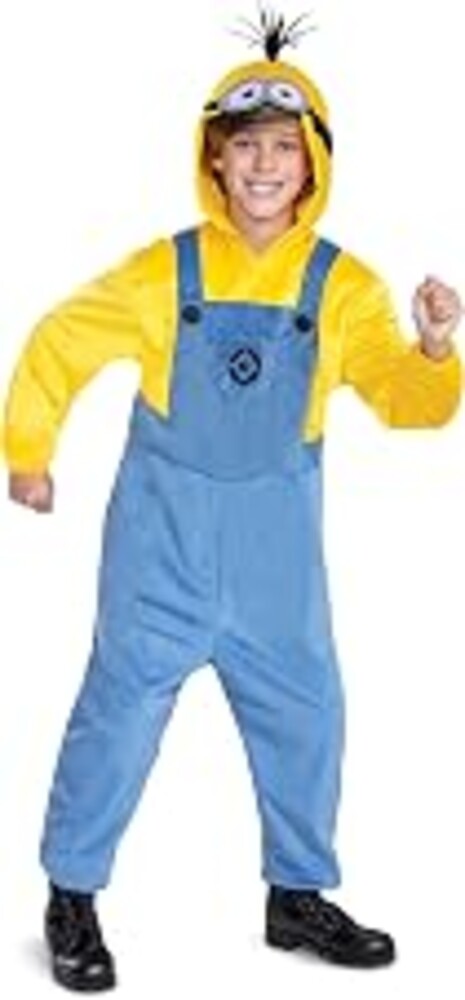 Disguise Kevin Minion Costume for Kids, Official Minions Rise of Gru Kevin Costume Outfit and Headpiece, Child Size Small (4-6)