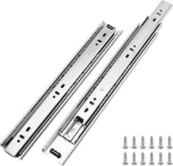LONTAN 5 Pairs Side Mount Drawer Slides 16 Inch Heavy Duty Cabinet Rails | 100lb Load Cold Rolled Steel; 3-Section Full Extension; Smooth Ball Bearing Glides; Quick Release Easy Setup Replacement