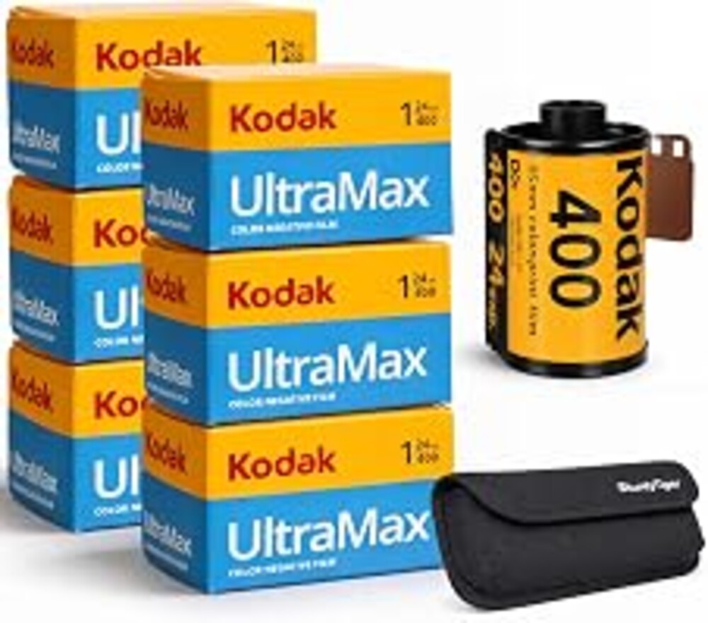 Kodak Ultramax 400 35mm Film Roll 24 Exp 6 Rolls with Sturdy Tiger Case
