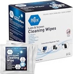 MED PRIDE Anti-Fog Lens and Screen Cleaning Wipes for Eyeglasses, Touch Screens, Premoistened, Anti-Static, Quick-Dry (200 200 Count (Pack of 1))