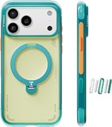 TORRAS Q3 Air for iPhone 17 Pro Max Case, 360 Magnetic Stand-Lemon Sky | AirPro Cushion, Fit for MagSafe, Heavy Duty Impact Protection, Camera Control Button, Tough Durable Phone Case, 6.9 inch