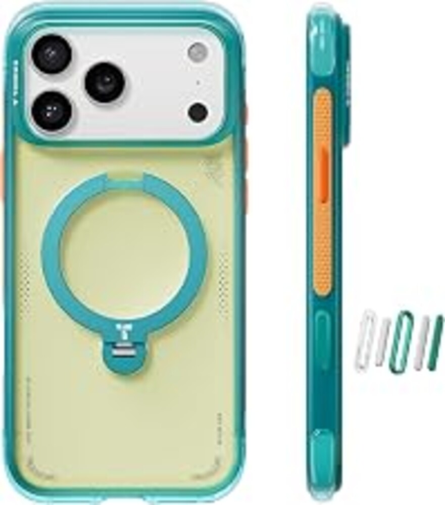 TORRAS Q3 Air for iPhone 17 Pro Max Case, 360 Magnetic Stand-Lemon Sky | AirPro Cushion, Fit for MagSafe, Heavy Duty Impact Protection, Camera Control Button, Tough Durable Phone Case, 6.9 inch