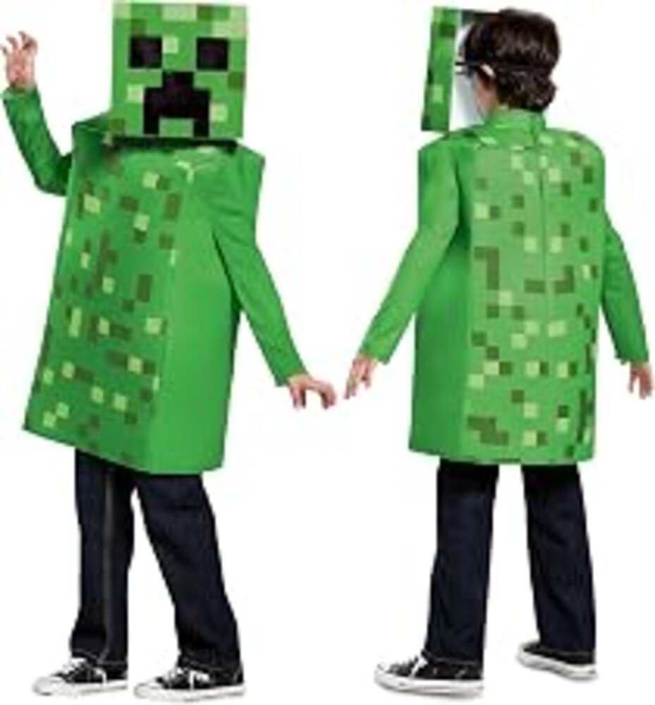 Creeper Classic Minecraft Costume, Green, Medium (7-8)