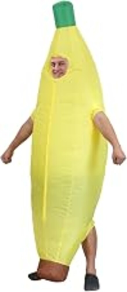 IRETG Inflatable Banana Costume Adults, Funny Blow Up Suit for Halloween | Lightweight Polyester, Built-in Fan Keeps Inflated, Fits Adults 5'3"-6'3", for Halloween Cosplay Birthday Carnival
