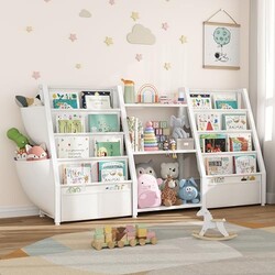 MEUIS 3 Tier Small Kids Bookshelf and To