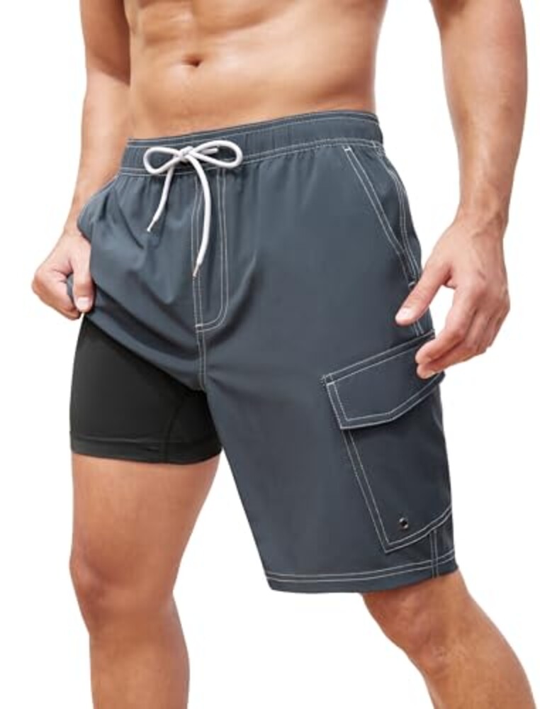 SILKWORLD Swim Trunks for Men Compressio