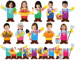 gisgfim 80Pcs Farm Animal Farmer Cutouts