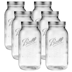 Ball - 64oz Wide Mouth Jars with Lids &
