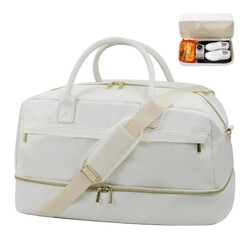 Women Travel Duffle Bag with Shoe Compar