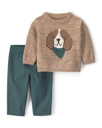 Carter's Boy 2-Piece Pant Set, Brown Dog