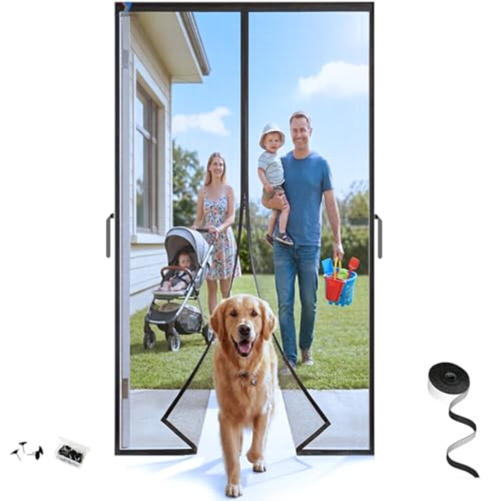 Magnetic Screen Door 38'' x 83'', Heavy