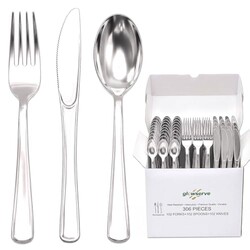 Glowserve 306 Pack Silver Disposable Pla