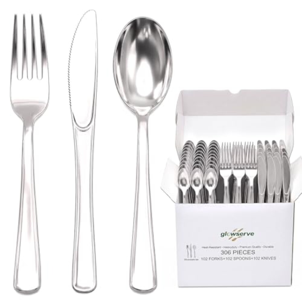 Glowserve 306 Pack Silver Disposable Pla