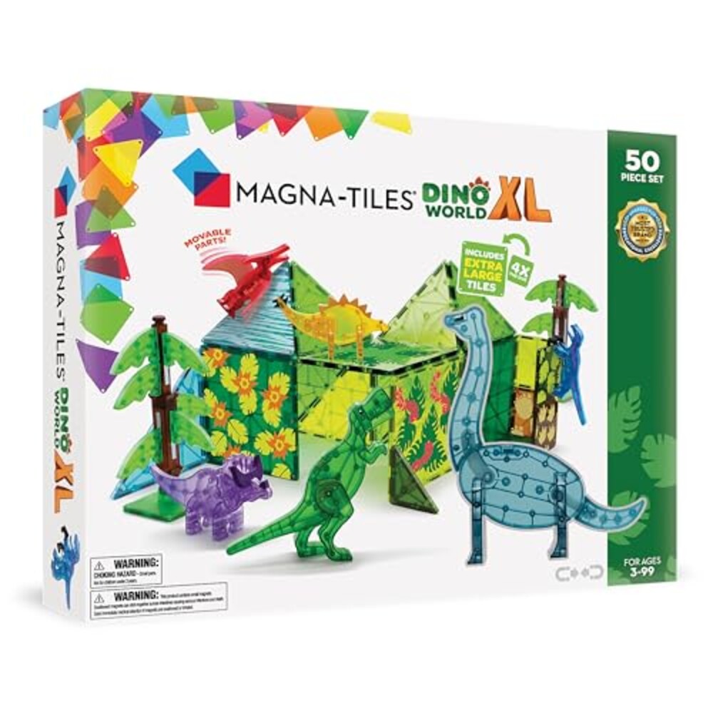 MAGNA-TILES Dino World XL 50-Piece Magne