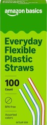 Amazon Basics Disposable Striped Plastic
