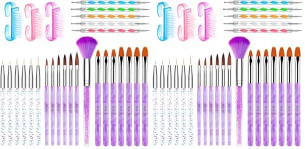 AROIC Acrylic Nail Brush Set - 28 Pcs In
