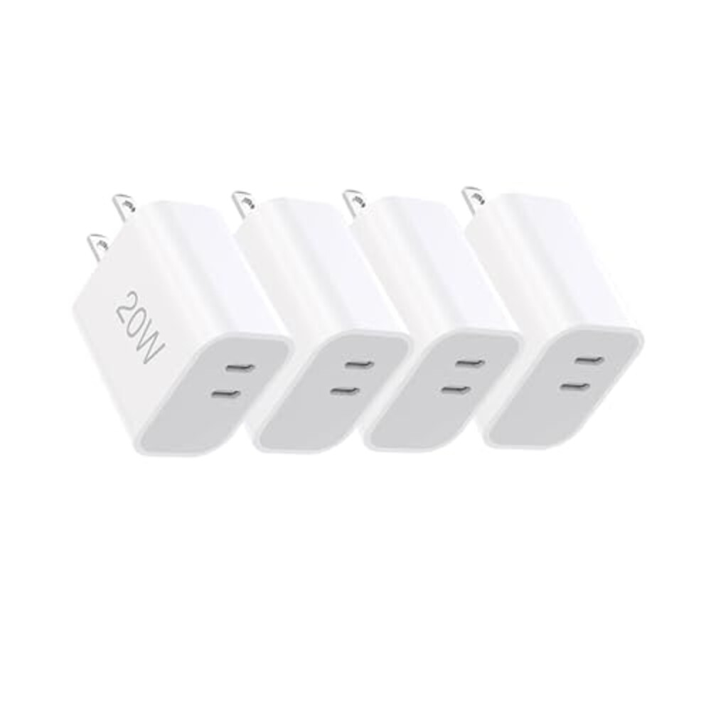 20W Dual Port USB C Fast Charger Block,