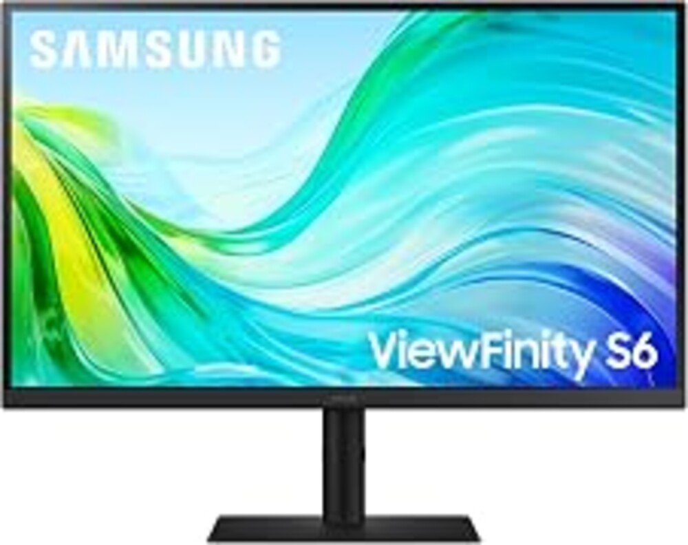 Samsung 27" ViewFinity S6 (S61F) QHD (2560x1440) High-Resolution Monitor | 100Hz Refresh Rate, TÜV Certified, Game Mode, 2X HDMI/DP, Height/Tilt/Swivel/Pivot, LS27F612EANXZA