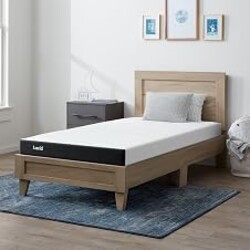Lucid® 5" Firm Gel Memory Foam Mattress – Bamboo Charcoal & Cooling Gel – Fiberglass Free – Bed in a Box – CertiPUR-US® Certified – Twin XL Size