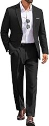COOFANDY Men Suits Classic Fit 2 Piece Suit Set One Button Casual Blazer Wedding Bussiness Suit Separates
