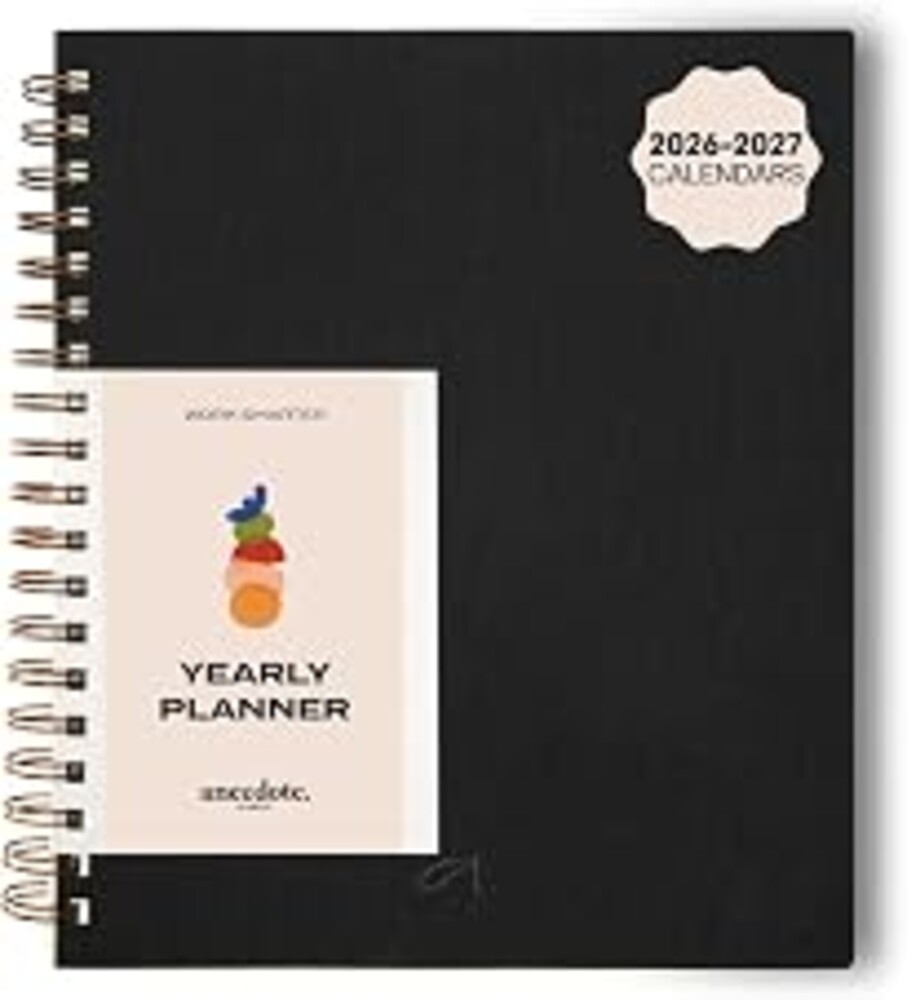 Anecdote Spiral Planner w/ 2026-2027 Calendar (8.5" x 10") 52 Weeks Undated | Start Anytime, 255 Planner Pages | To-Do List Organizer, Plan Your Success, Achieve Productivity Goals
