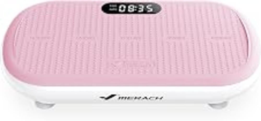 Merach CV40 Curved Vibration Plate Exercise Machine with 440lbs Capacity | 200W Powerful Motor, 13mm Amplitude, Shake Plate for Lymphatic Drainage, Bluetooth, Silicone Pedal, Resistance Band, Home Gym