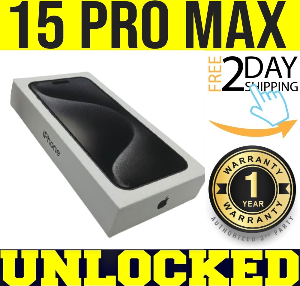 APPLE IPHONE 15 PRO MAX 512GB BLACK (FACTORY UNLOCKED) 🔋100% BATTERY🔋 ❖SEALED❖