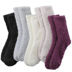 fauson Fuzzy Socks for Women, 5 Pairs Wi