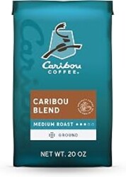 Caribou Coffee, Medium Roast Ground Coffee, 100% Arabica Coffee - Caribou Blend 20 Ounce Bag