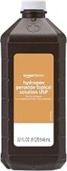 Amazon Basics Hydrogen Peroxide Topical Solution USP, First Aid Antiseptic for Cuts, Scrapes and Wound Disinfection, 32 fl oz, 1-Pack