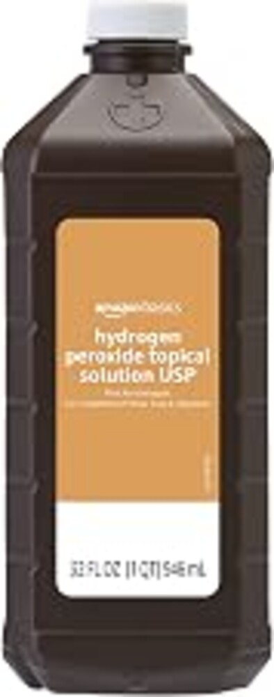 Amazon Basics Hydrogen Peroxide Topical Solution USP, First Aid Antiseptic for Cuts, Scrapes and Wound Disinfection, 32 fl oz, 1-Pack