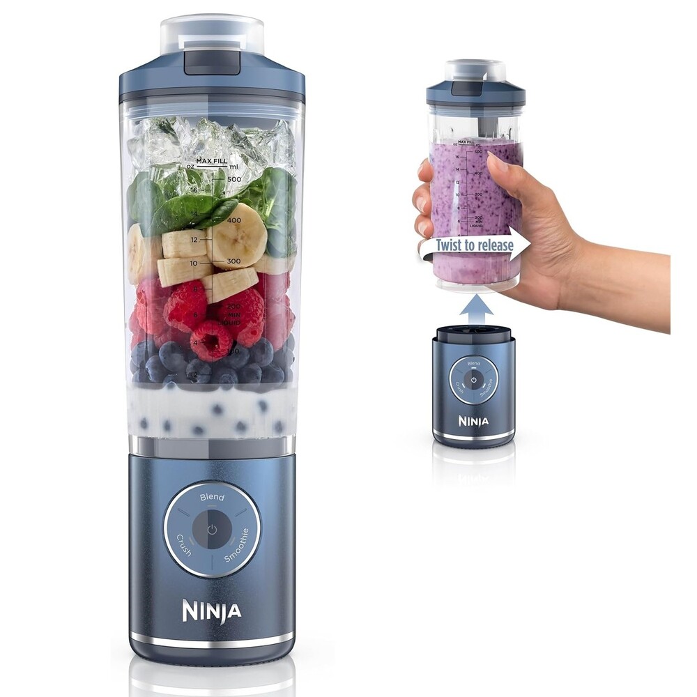 Ninja - Blast Max Portable Blender with 22oz Twist & Go Vessel - Deep Navy BC251