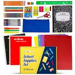4E's Novelty 52 Pieces Schools Supplies