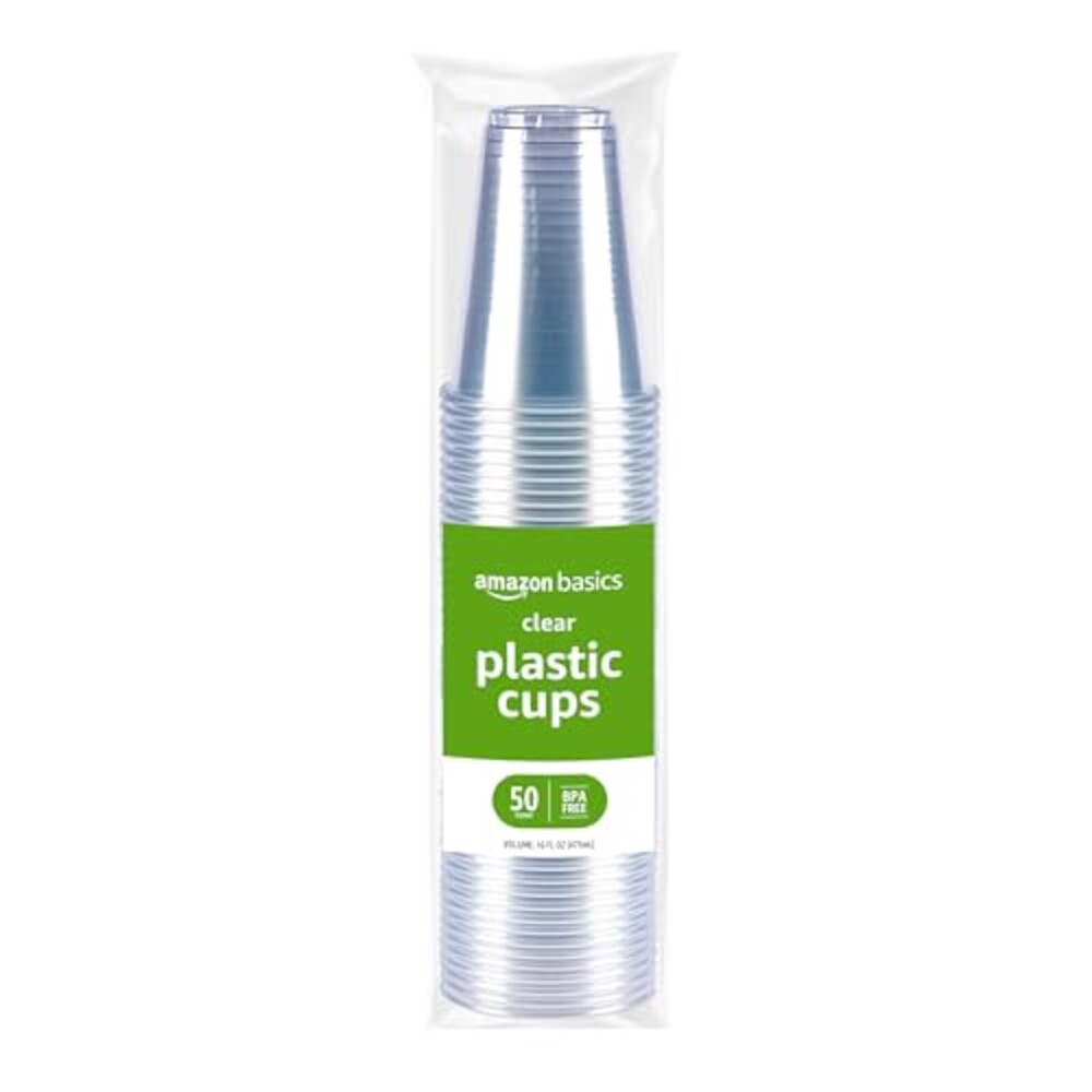 Amazon Basics Disposable Clear Plastic C
