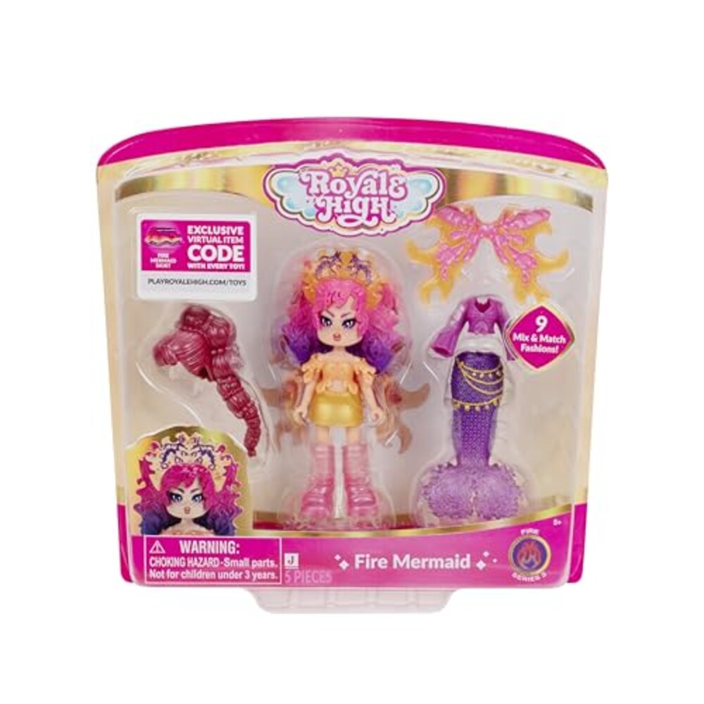 Royale High 3” Fire Mermaid Fashion Doll