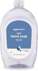Amazon Basics Gentle & Mild Clear Liquid Hand Soap Refill, Triclosan-Free, Dermatologist-Tested, pH Balanced, Cruelty-Free, 50 Fluid Ounces, 1-Pack (Previously Solimo)