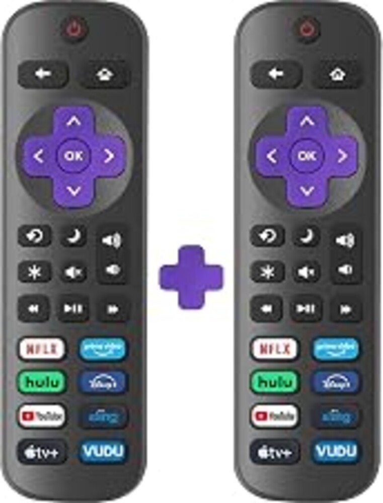2 Pack Replacement Remote Control Only for Roku TV, Compatible for TCL Roku/Hisense Roku/Onn Roku/Sharp Roku/Philips Roku/Element Roku/Westinghouse Roku TVs (Not for Roku Stick, Box or Speaker)