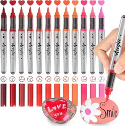 Woomer Acrylic Paint Markers 12 Red Colo