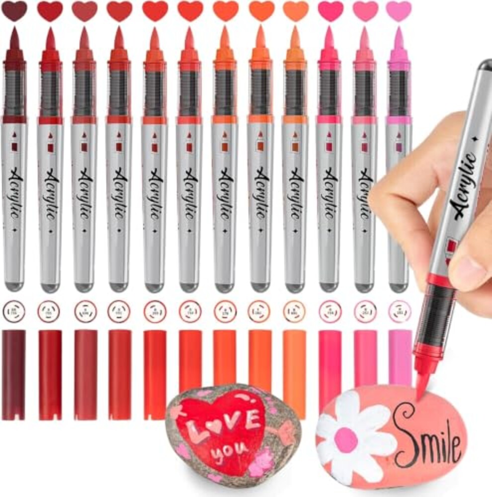 Woomer Acrylic Paint Markers 12 Red Colo