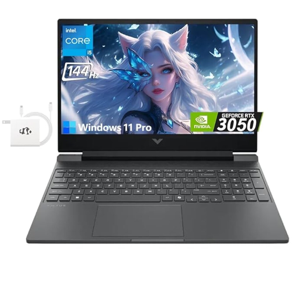 HP Victus 15.6" FHD 144Hz Gaming Laptop, 16GB RAM 1TB SSD Intel 8-Core i5-12450H(Beat i7-11800H), NVIDIA GeForce RTX 3050 for Laptop Gamer with Backlit Keyboard Wi-Fi 6 Bluetooth 5.4 Win 11 Pro