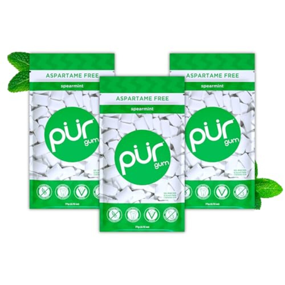 PUR Gum, Spearmint, Xylitol Gum, No Arti