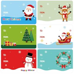 KINGLAKE Christmas Gift Tags Stickers-12