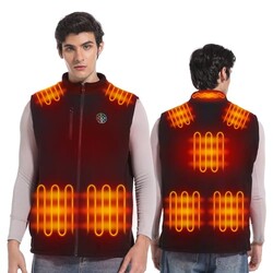 CRRBIEU Men's Fleece Heated Vest, Lightw