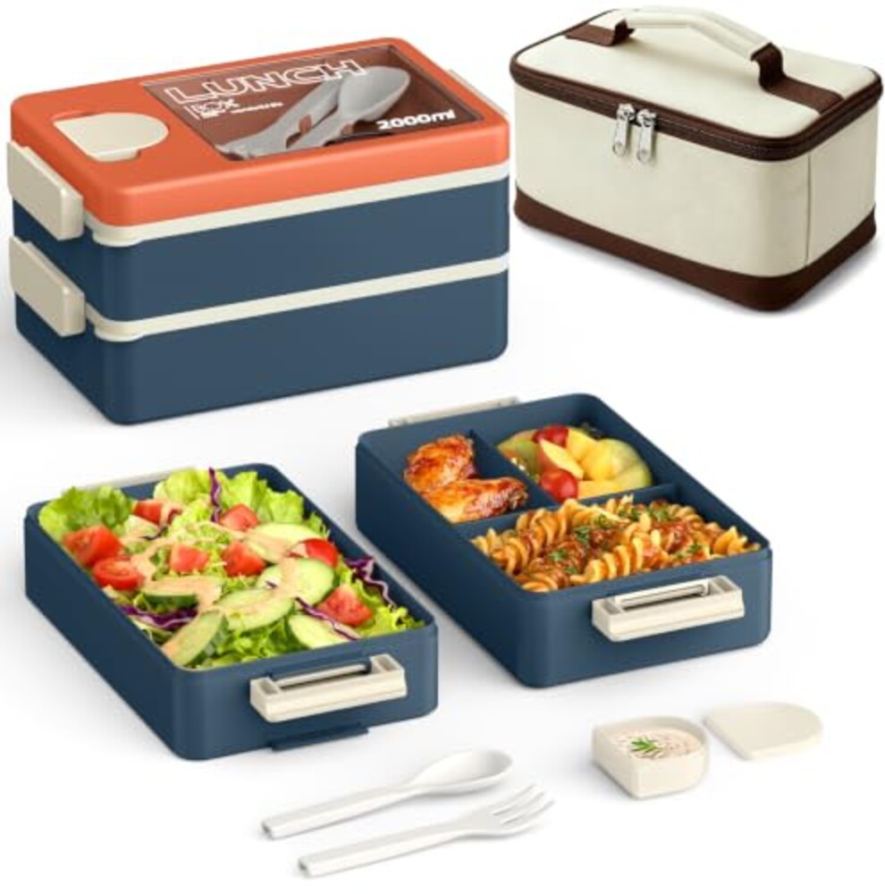 Sitlais Bento Box for Adults, 67oz 2-Lay