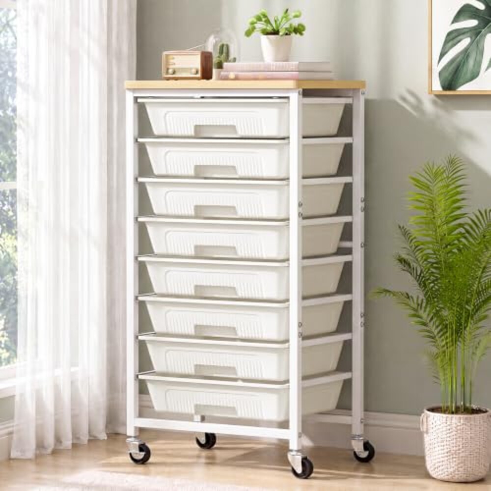 caktraie 8-Drawers Rolling Cart, Craft S