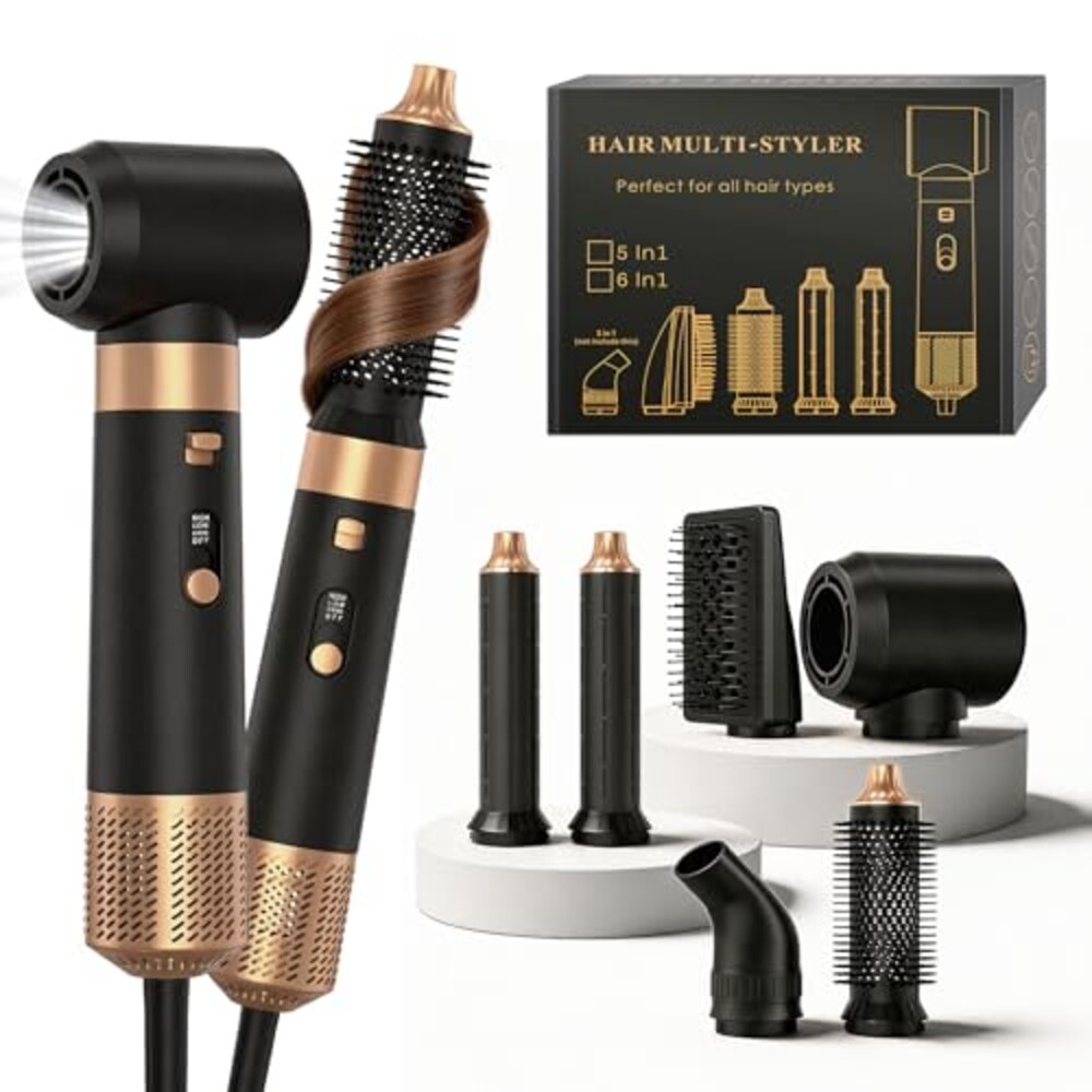 6 in 1 Blow Dryer Brush, Hot Air Styler